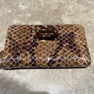 Michael Kors Snakeskin Wristlet Wallet